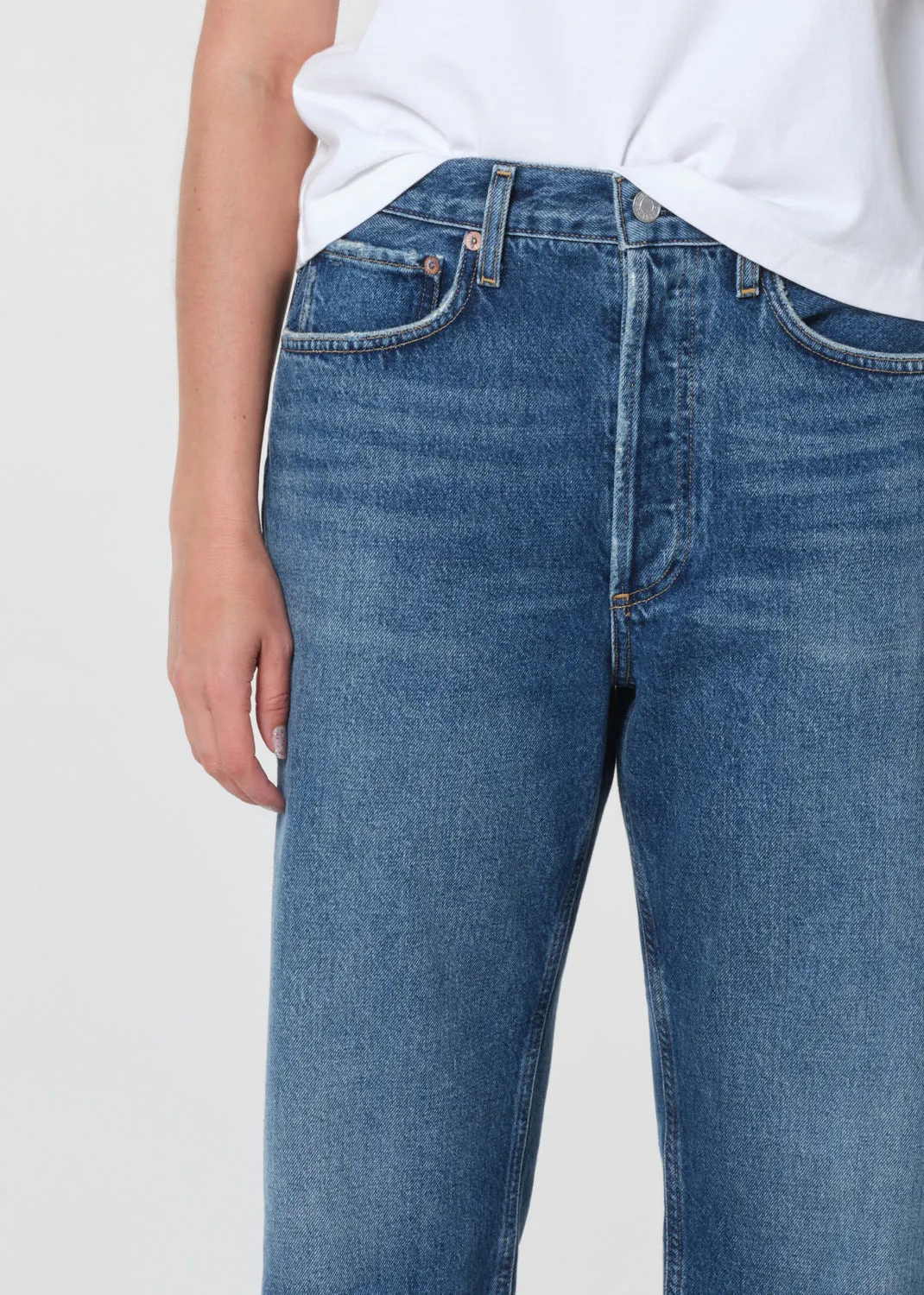 90's Crop Mid Rise Straight Petite in Bounty sold by Agolde product image thumbnail 5