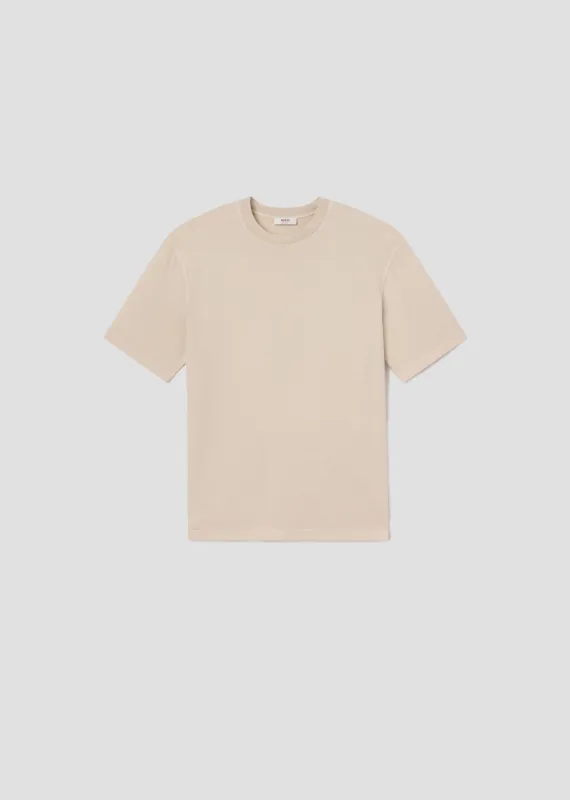 Asha Mock Neck Tee in Brown Rice sold by Agolde
