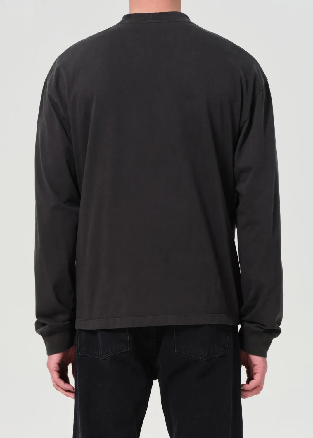 Asha Long Sleeve Mock Neck Tee in Cave sold by Agolde product image thumbnail 3