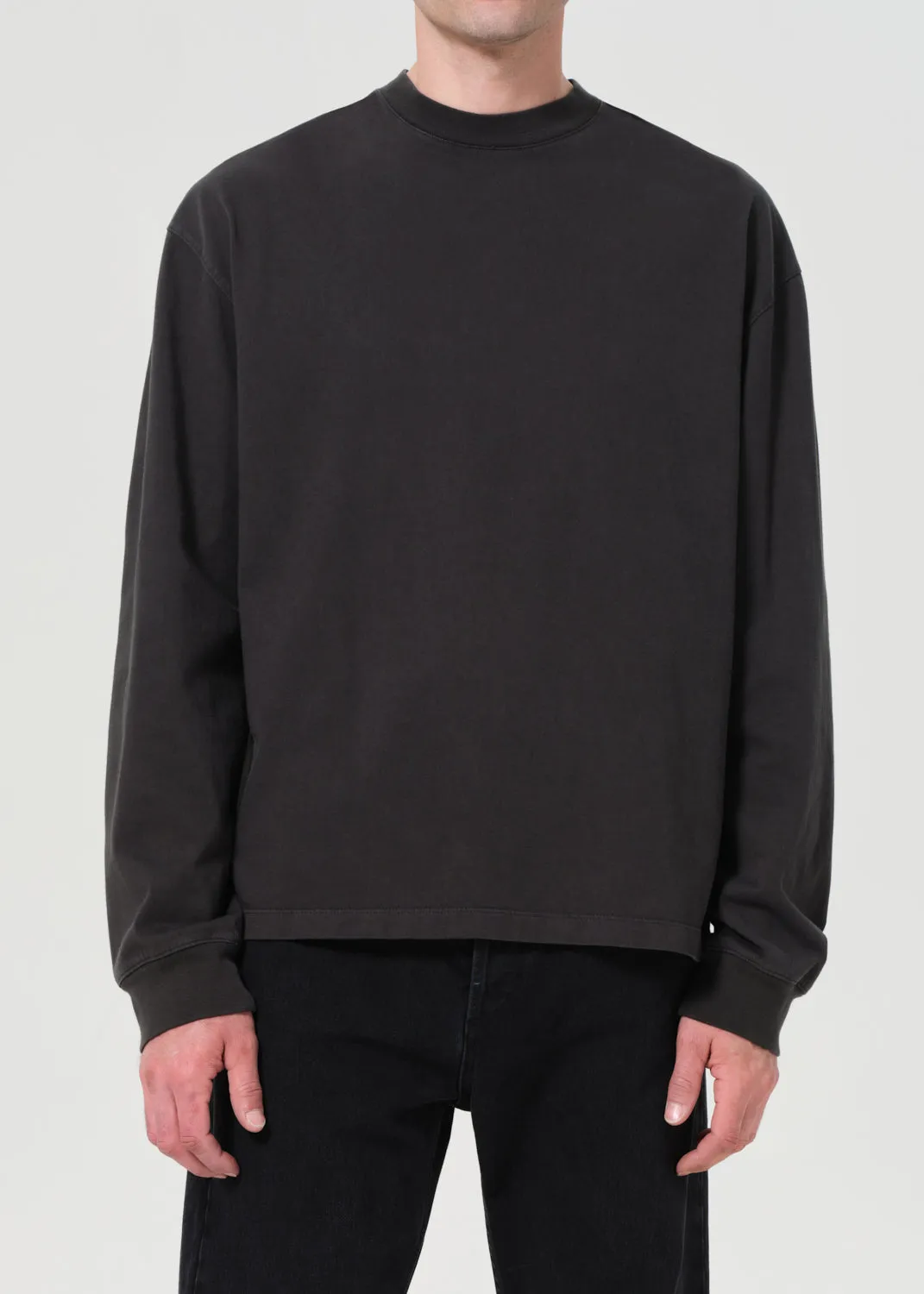 Asha Long Sleeve Mock Neck Tee in Cave sold by Agolde product image thumbnail 2