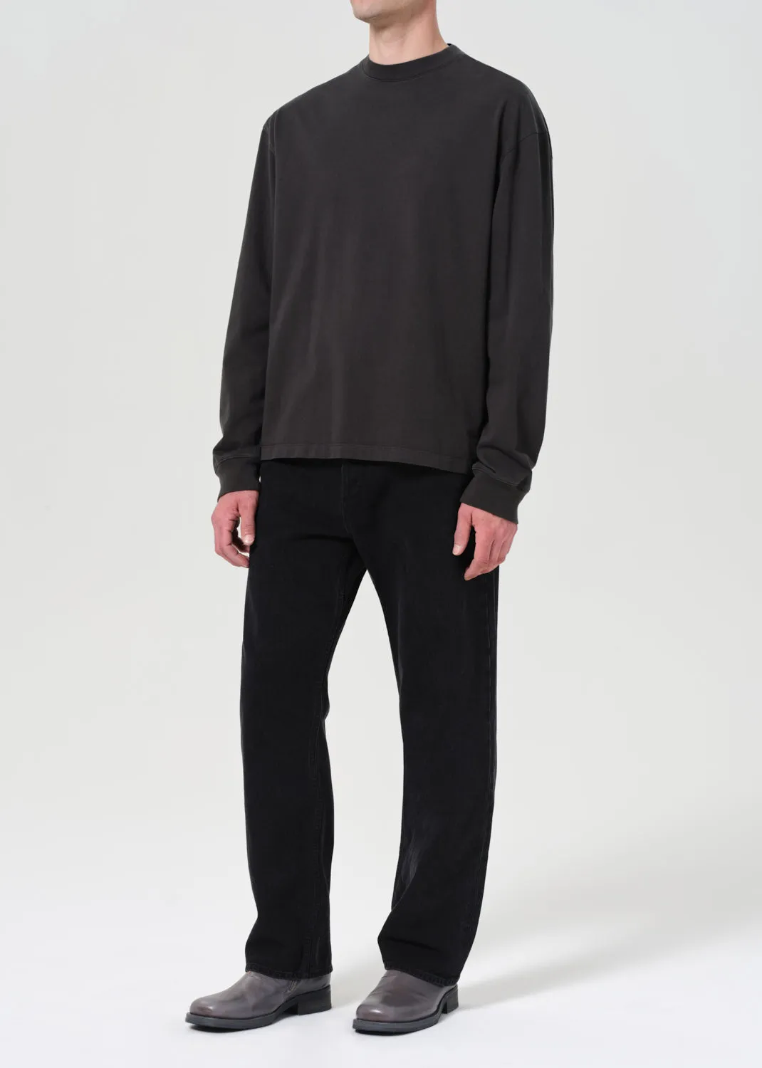 Asha Long Sleeve Mock Neck Tee in Cave sold by Agolde product image thumbnail 5