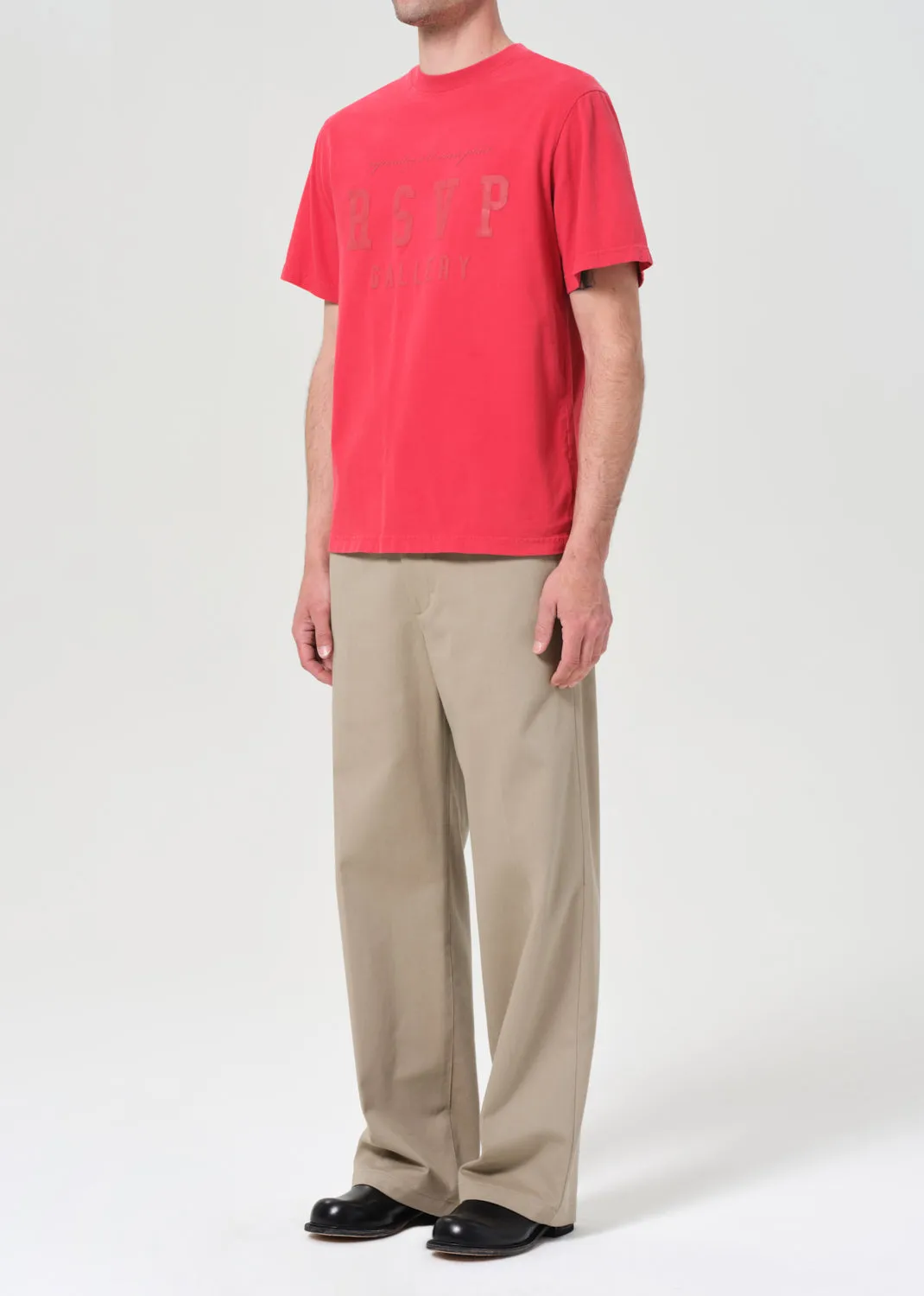 Agolde / Rsvp Short Sleeve Mock Neck in Red sold by Agolde product image thumbnail 5