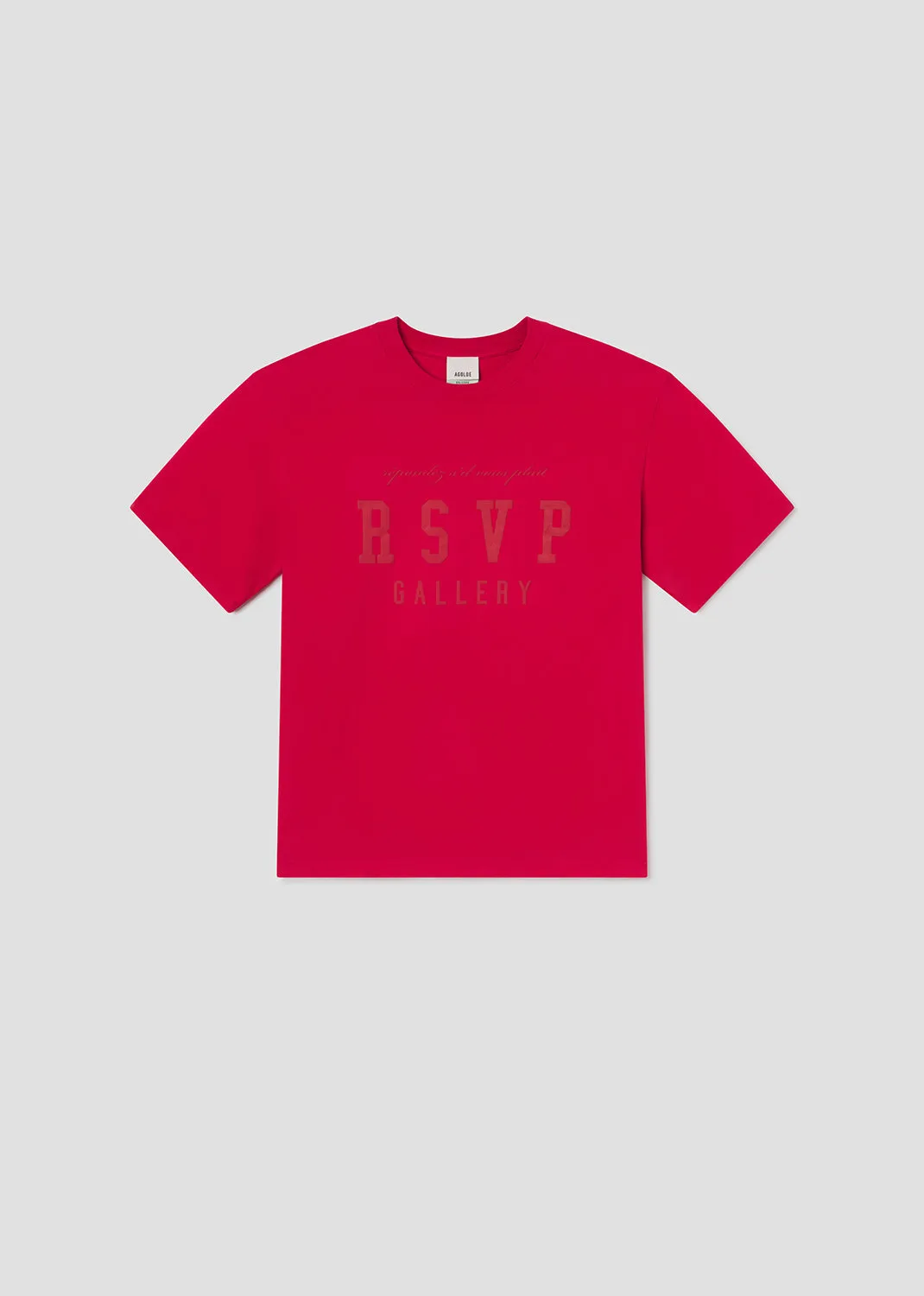 Agolde / Rsvp Short Sleeve Mock Neck in Red sold by Agolde