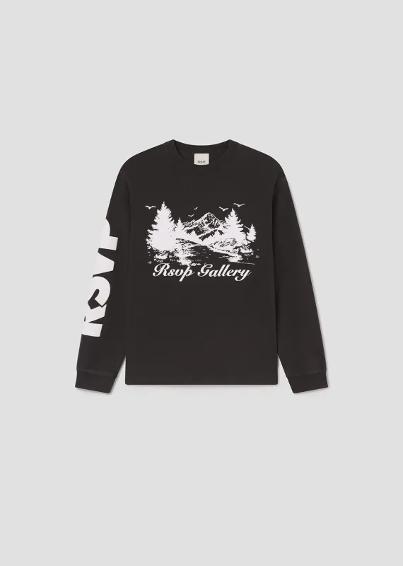 Agolde / Rsvp Long Sleeve Mock Neck Trees in Marker made by Agolde