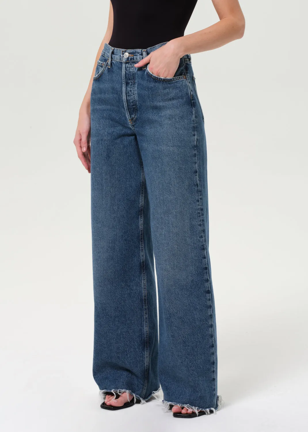 Dame High Rise Wide Leg Cut Hem in Control sold by Agolde product image thumbnail 4