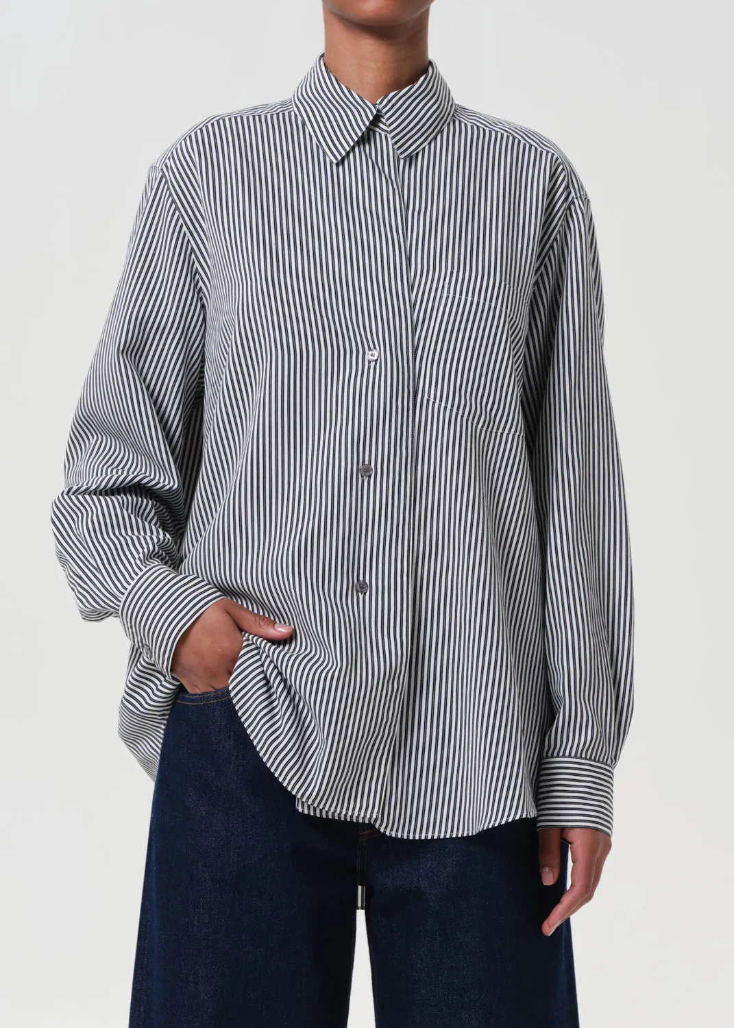 Aris Shirt in Solene Stripe sold by Agolde product image thumbnail 3