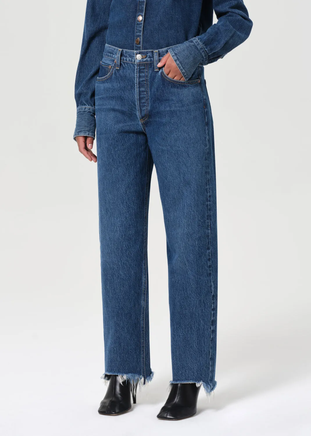 90's Mid Rise Straight in Fountain sold by Agolde product image thumbnail 4