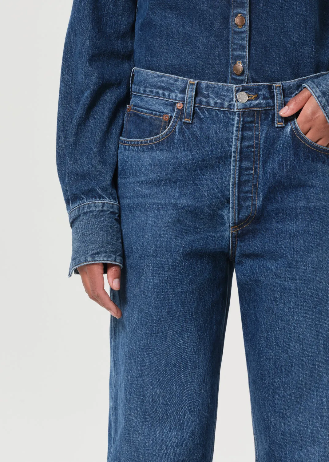 90's Mid Rise Straight in Fountain sold by Agolde product image thumbnail 5