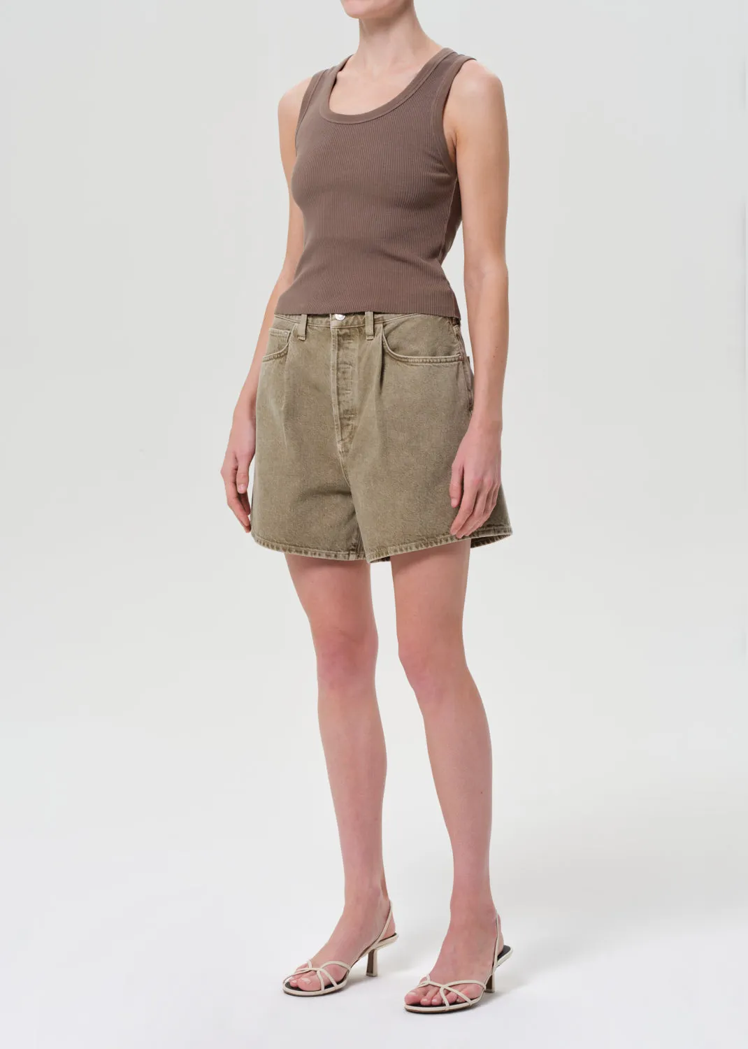 Shrunken Poppy Tank in Grove sold by Agolde product image thumbnail 5