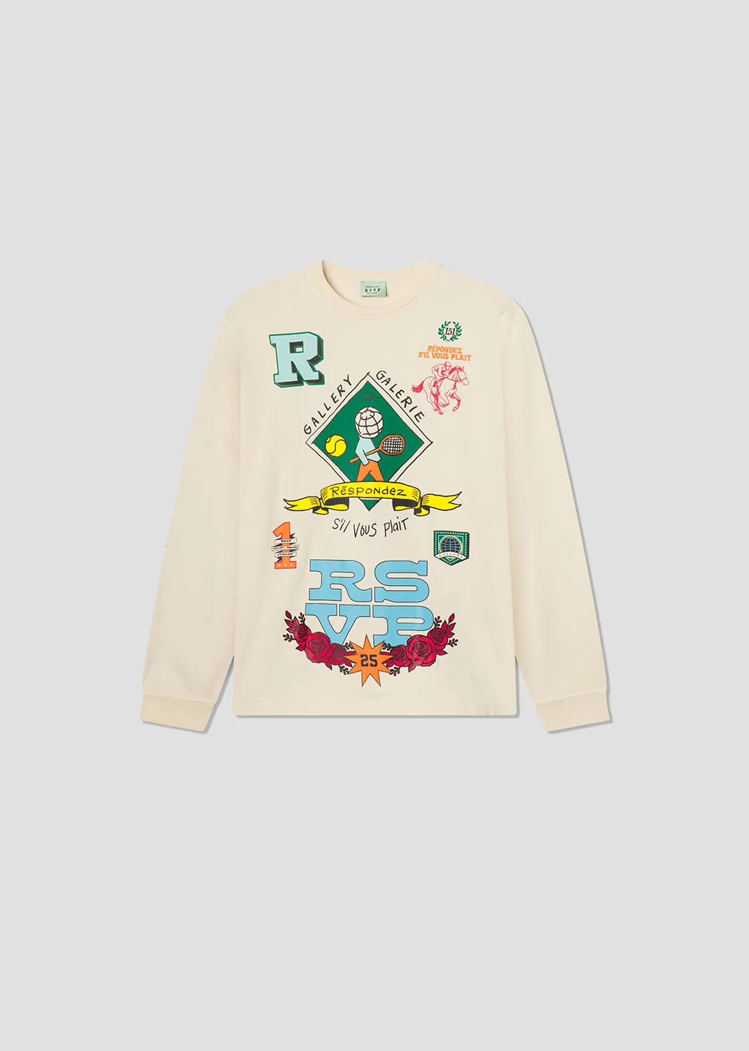 Agolde / Rsvp Long Sleeve Collegiate in Natural sold by Agolde