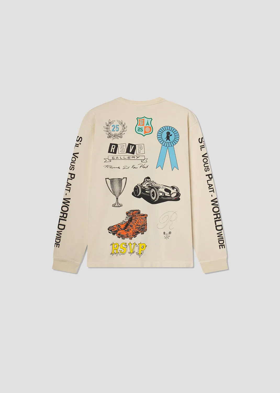 Agolde / Rsvp Long Sleeve Collegiate in Natural sold by Agolde product image thumbnail 2