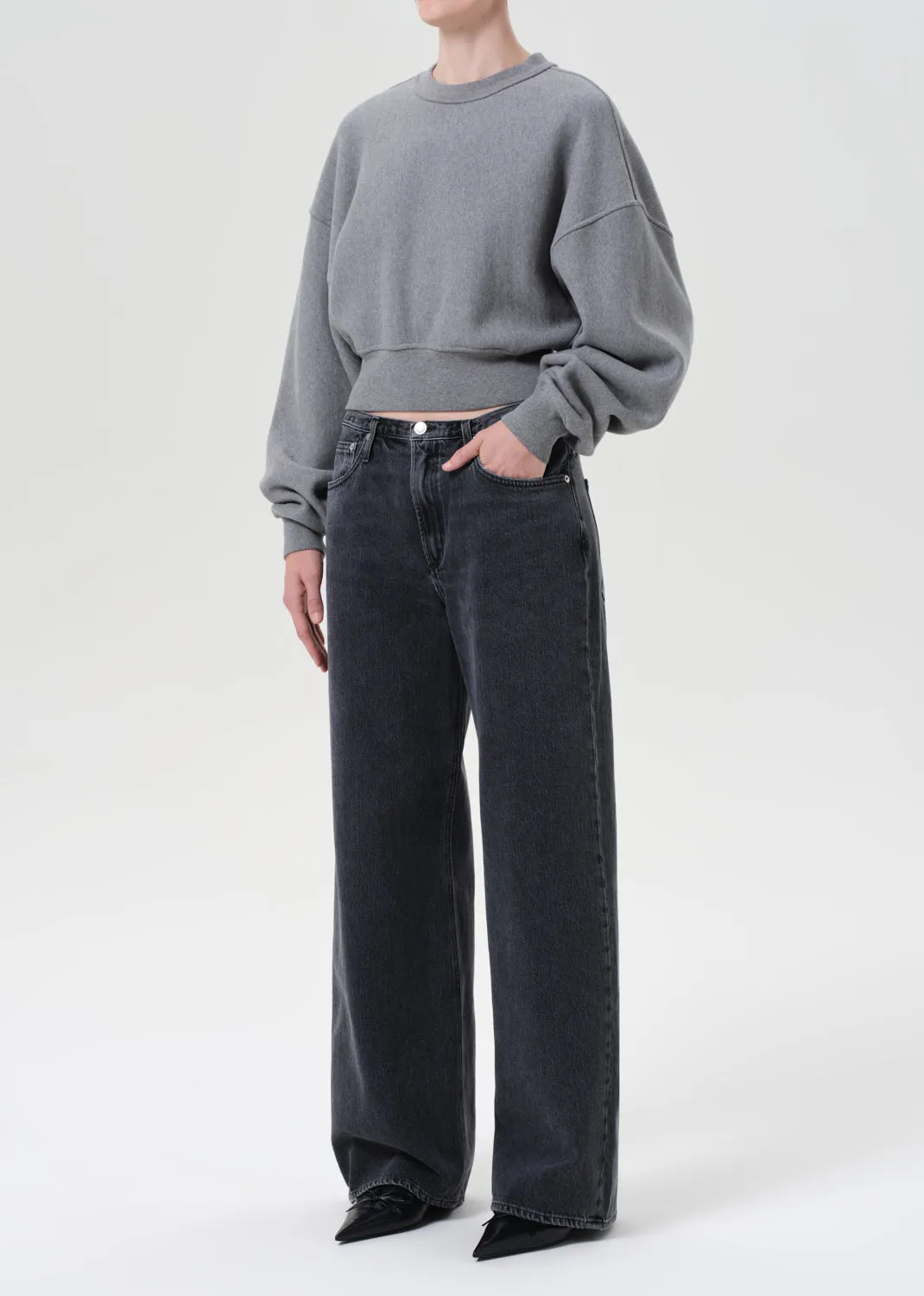 Kit Sweatshirt in Grey Heather sold by Agolde product image thumbnail 4