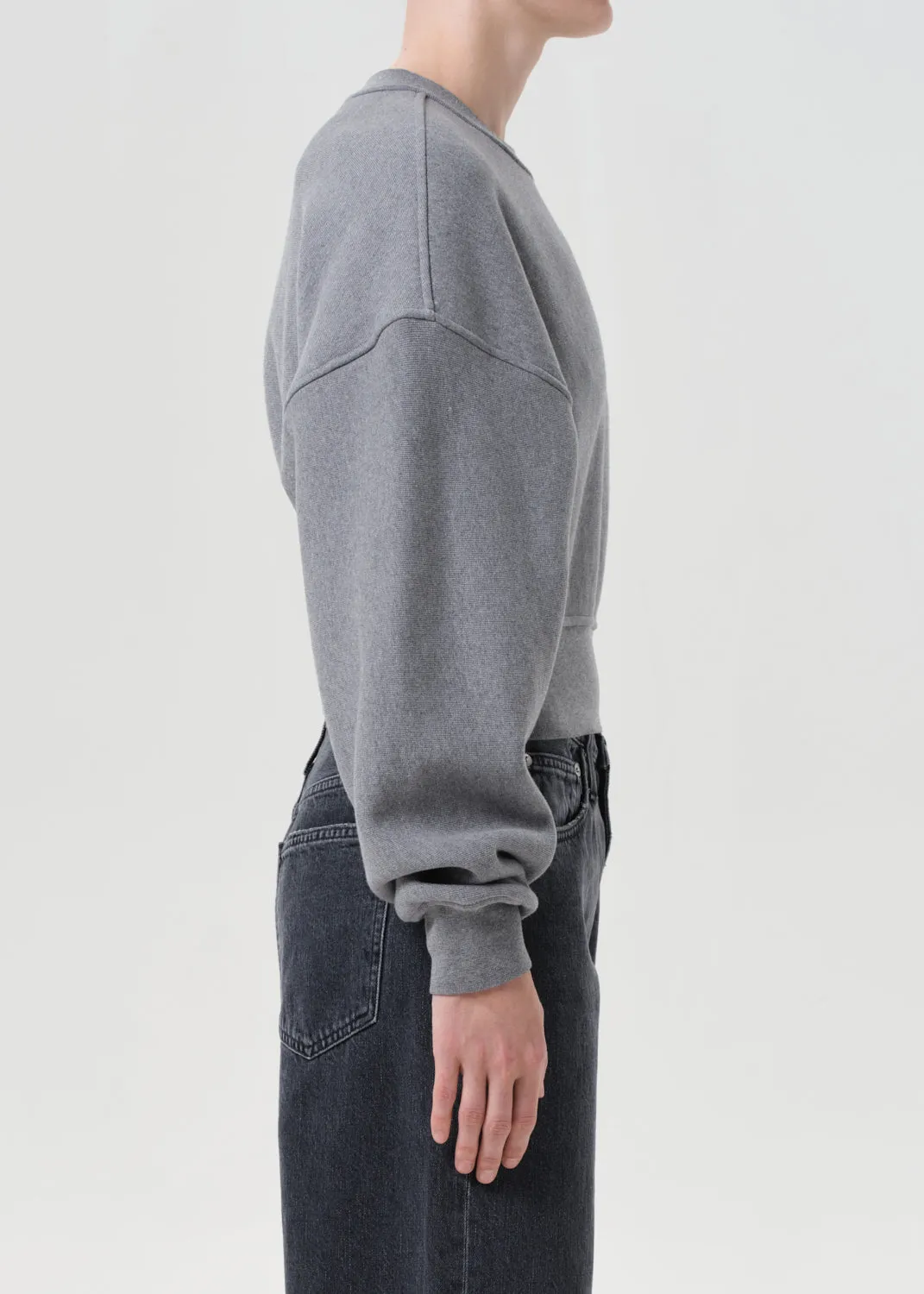 Kit Sweatshirt in Grey Heather sold by Agolde product image thumbnail 3