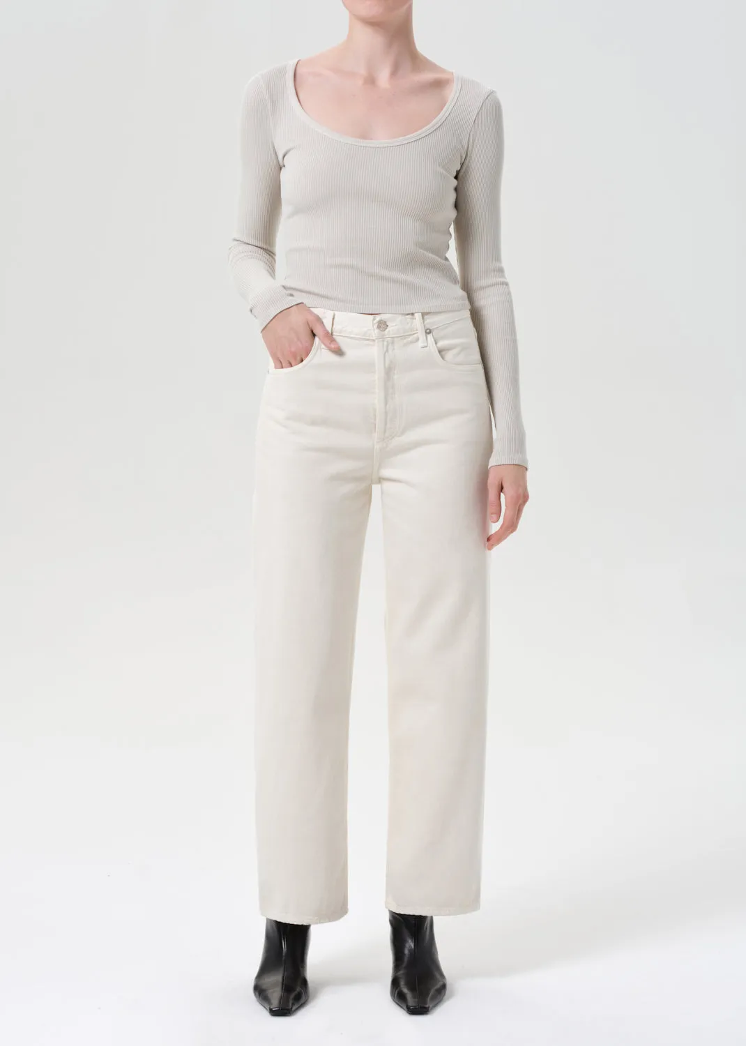 Ren Jean in Brown Rice sold by Agolde