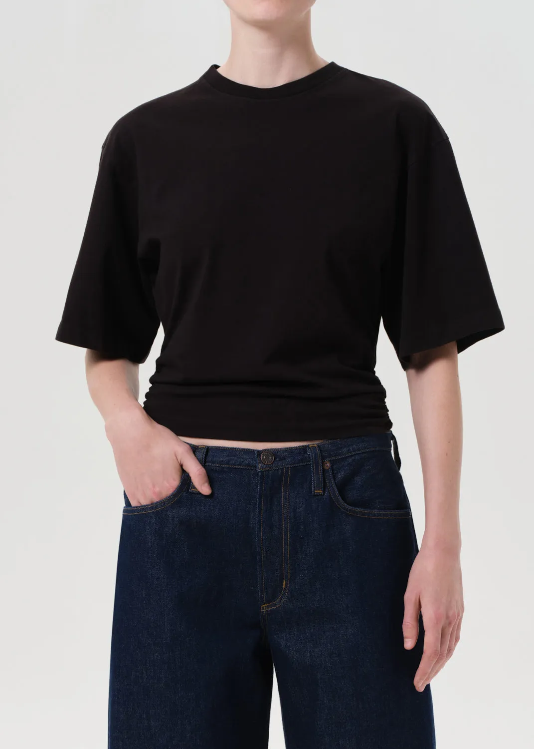 Shari Tee in Black sold by Agolde