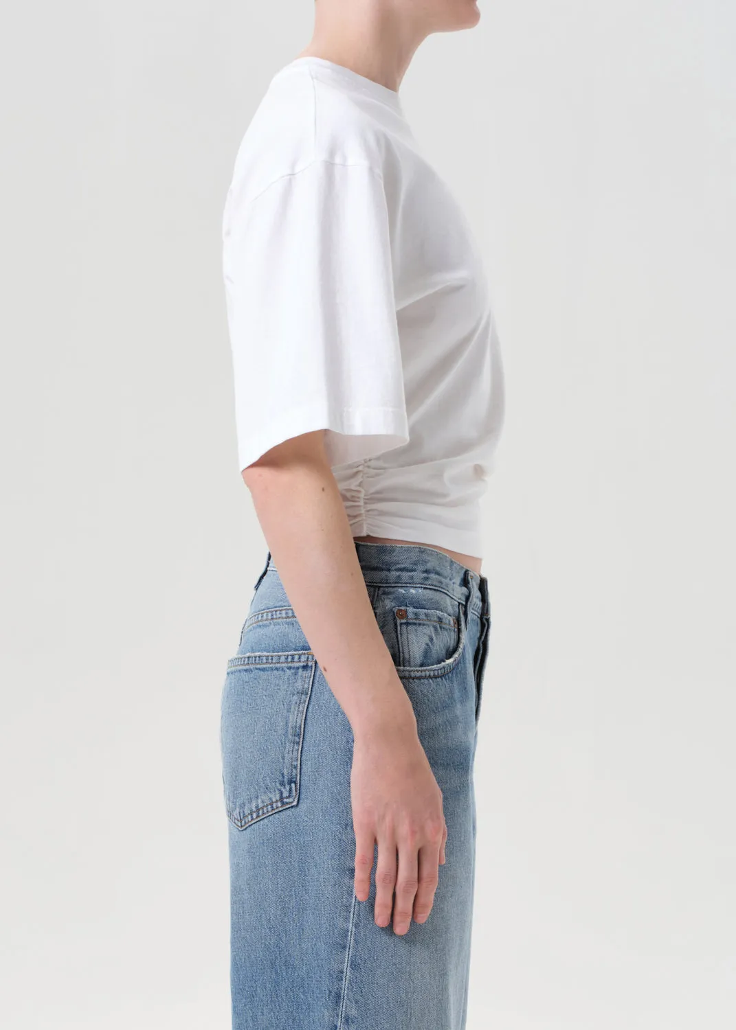 Shari Tee in White sold by Agolde product image thumbnail 3