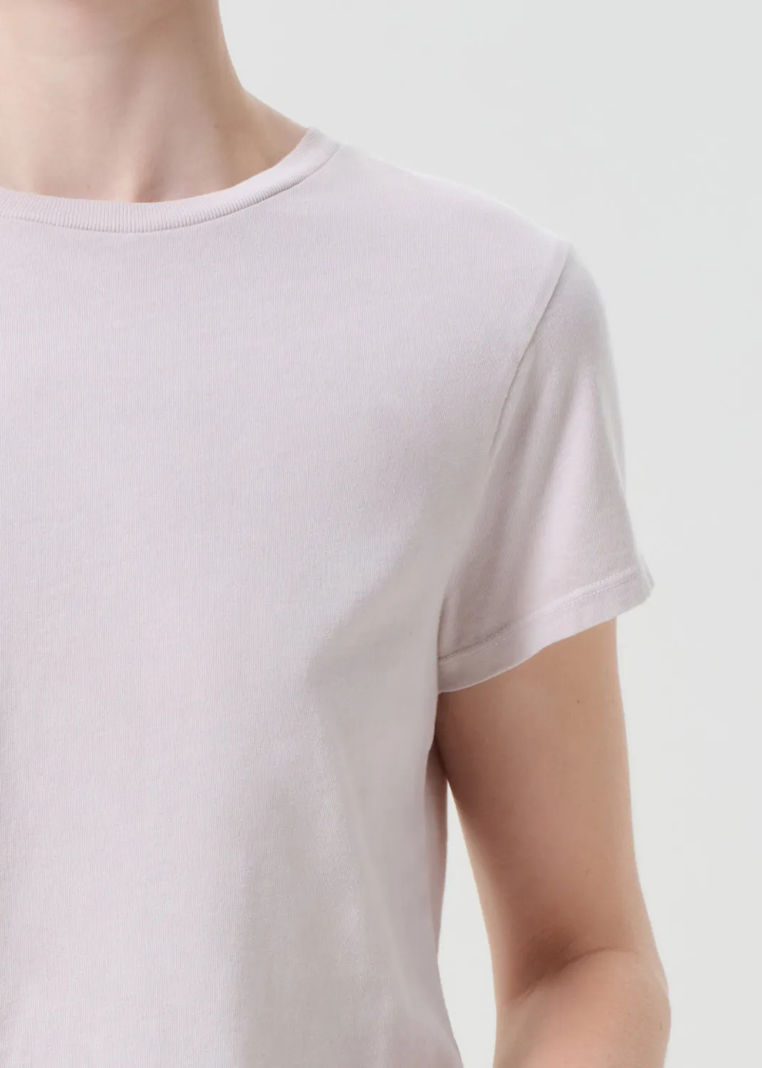 Adine Shrunken Tee in Rosewater sold by Agolde product image thumbnail 5