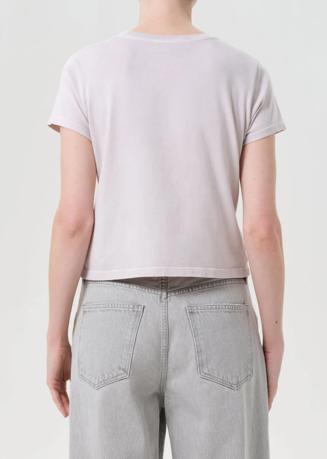 Adine Shrunken Tee in Rosewater sold by Agolde product image thumbnail 2