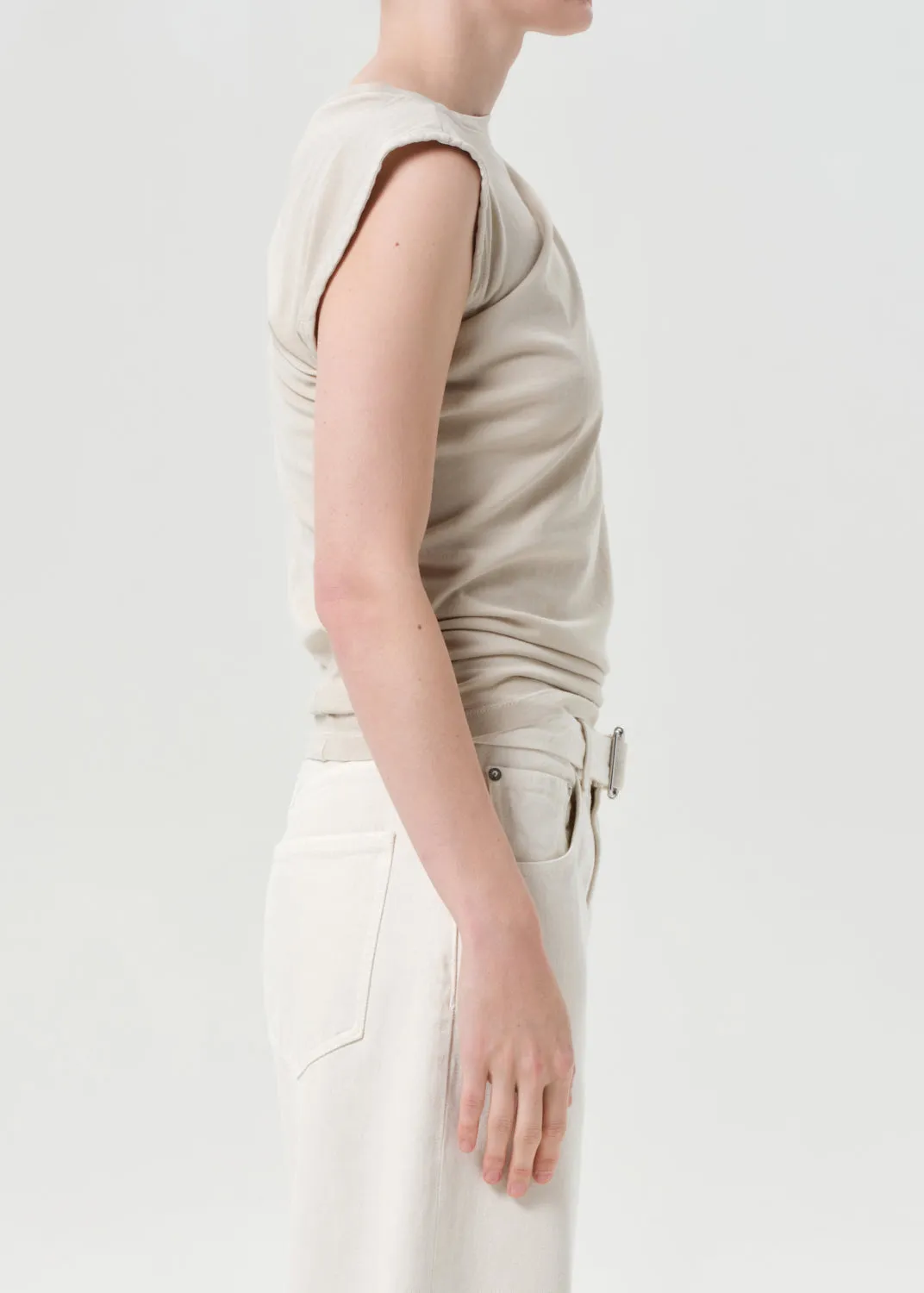 Beth Tee in Rice Grass sold by Agolde product image thumbnail 2