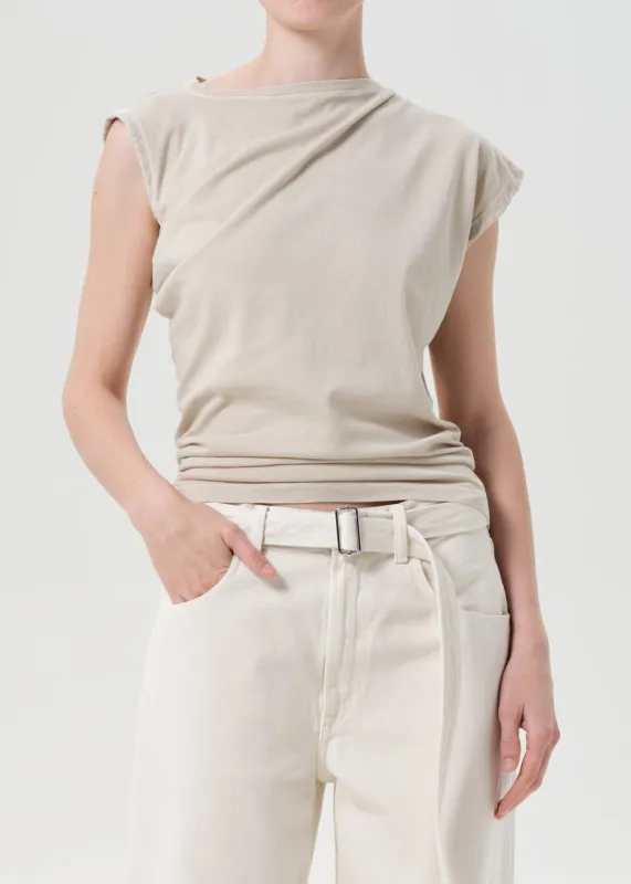 Beth Tee in Rice Grass made by Agolde