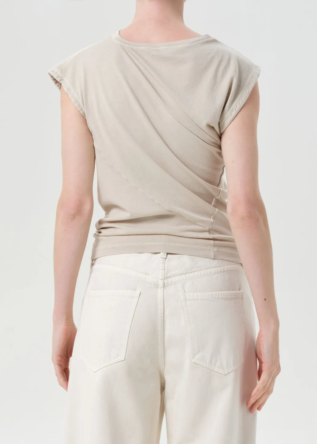 Beth Tee in Rice Grass sold by Agolde product image thumbnail 3