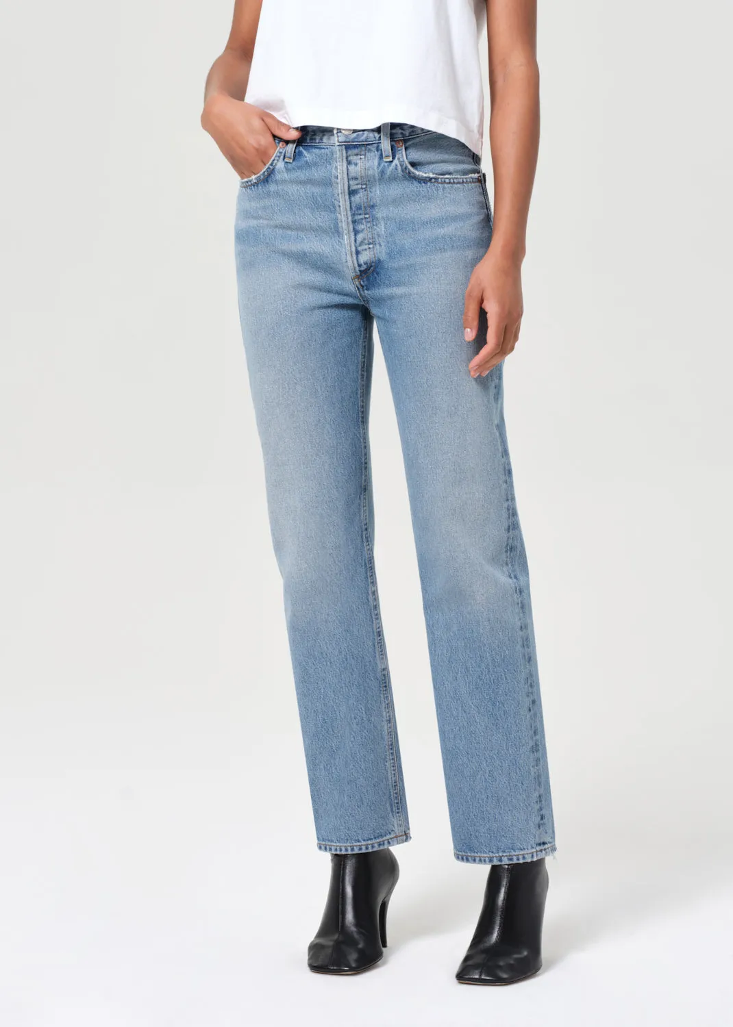 90's Pinch Waist High Rise Straight in Stage sold by Agolde product image thumbnail 4