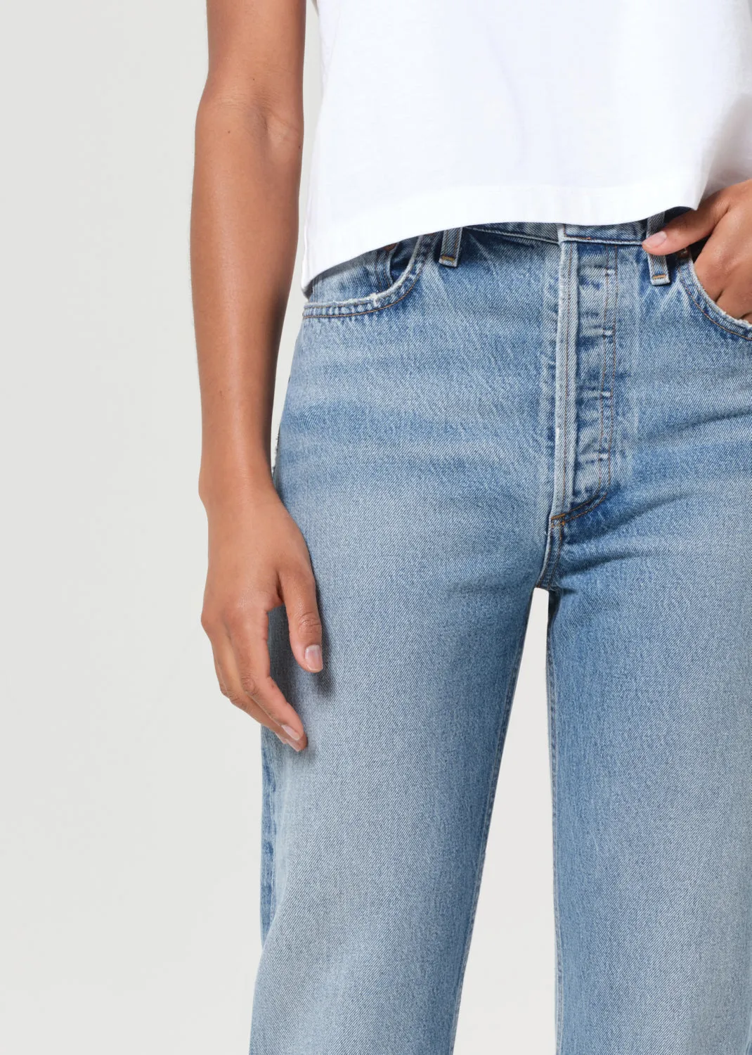 90's Pinch Waist High Rise Straight in Stage sold by Agolde product image thumbnail 5
