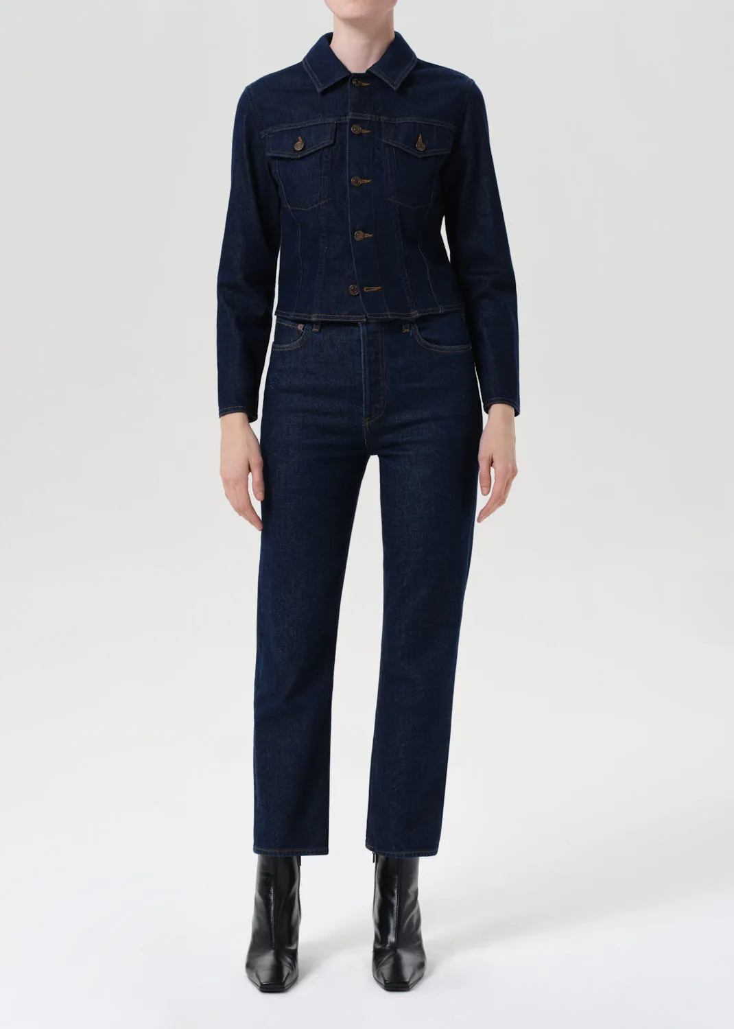 90's Pinch Waist Crop (Comfort Stretch) in Reissue sold by Agolde