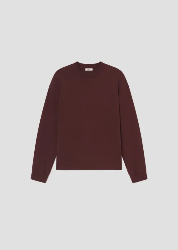 Asha Long Sleeve Mock Neck Tee in Bitter Root sold by Agolde