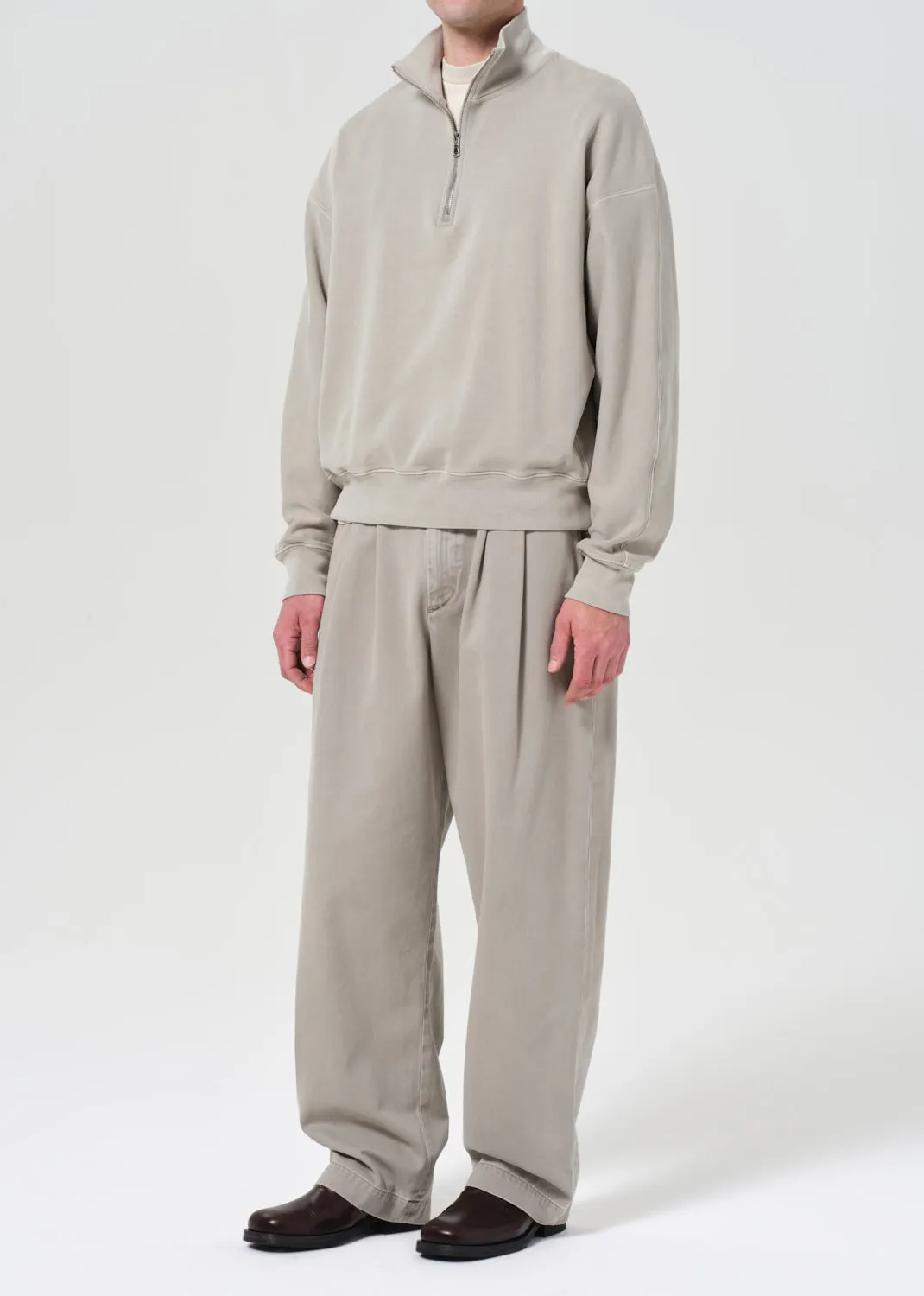 Idris Quarter Zip in Wicker sold by Agolde product image thumbnail 5