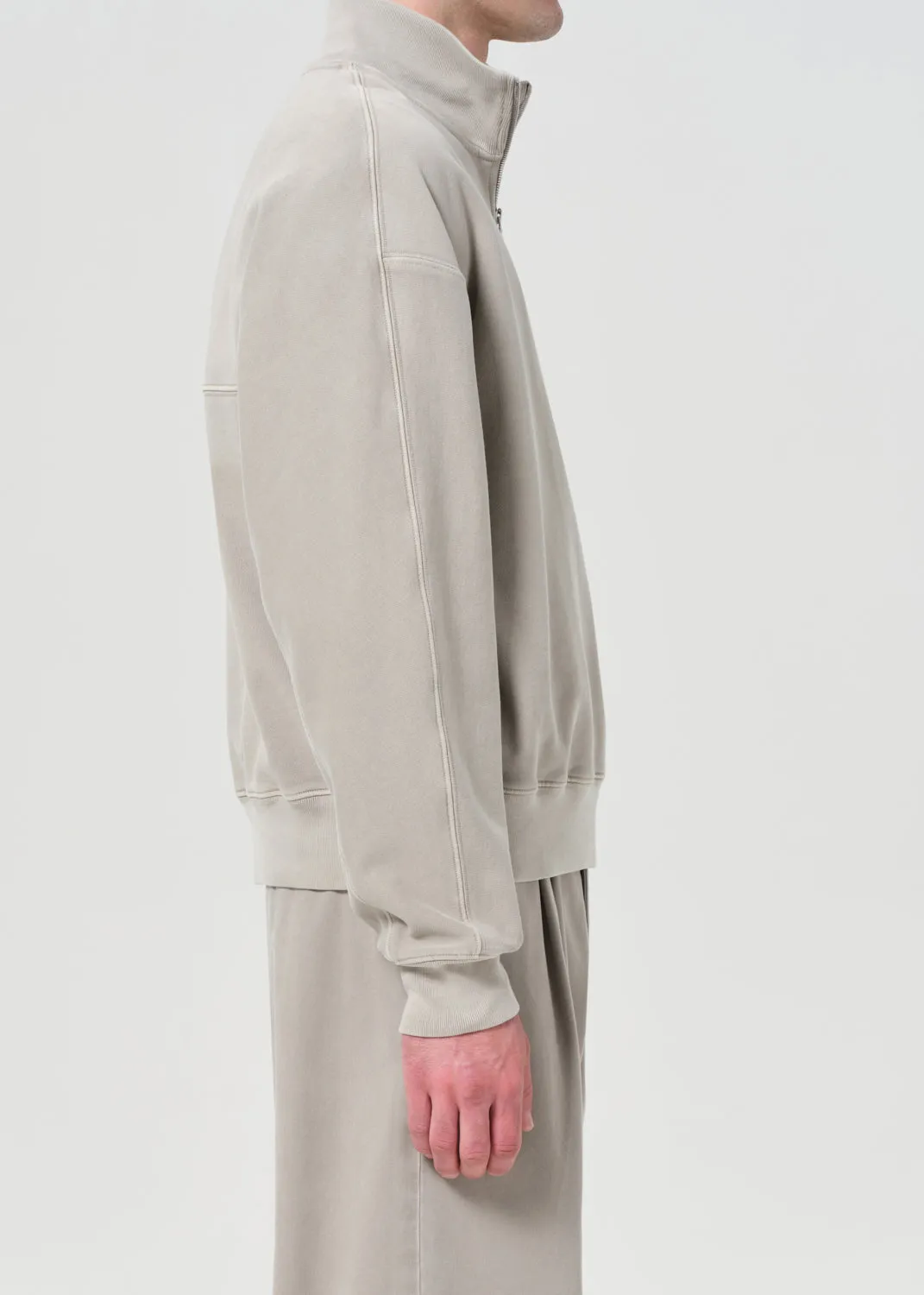 Idris Quarter Zip in Wicker sold by Agolde product image thumbnail 4