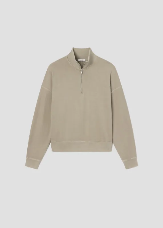 Idris Quarter Zip in Wicker sold by Agolde