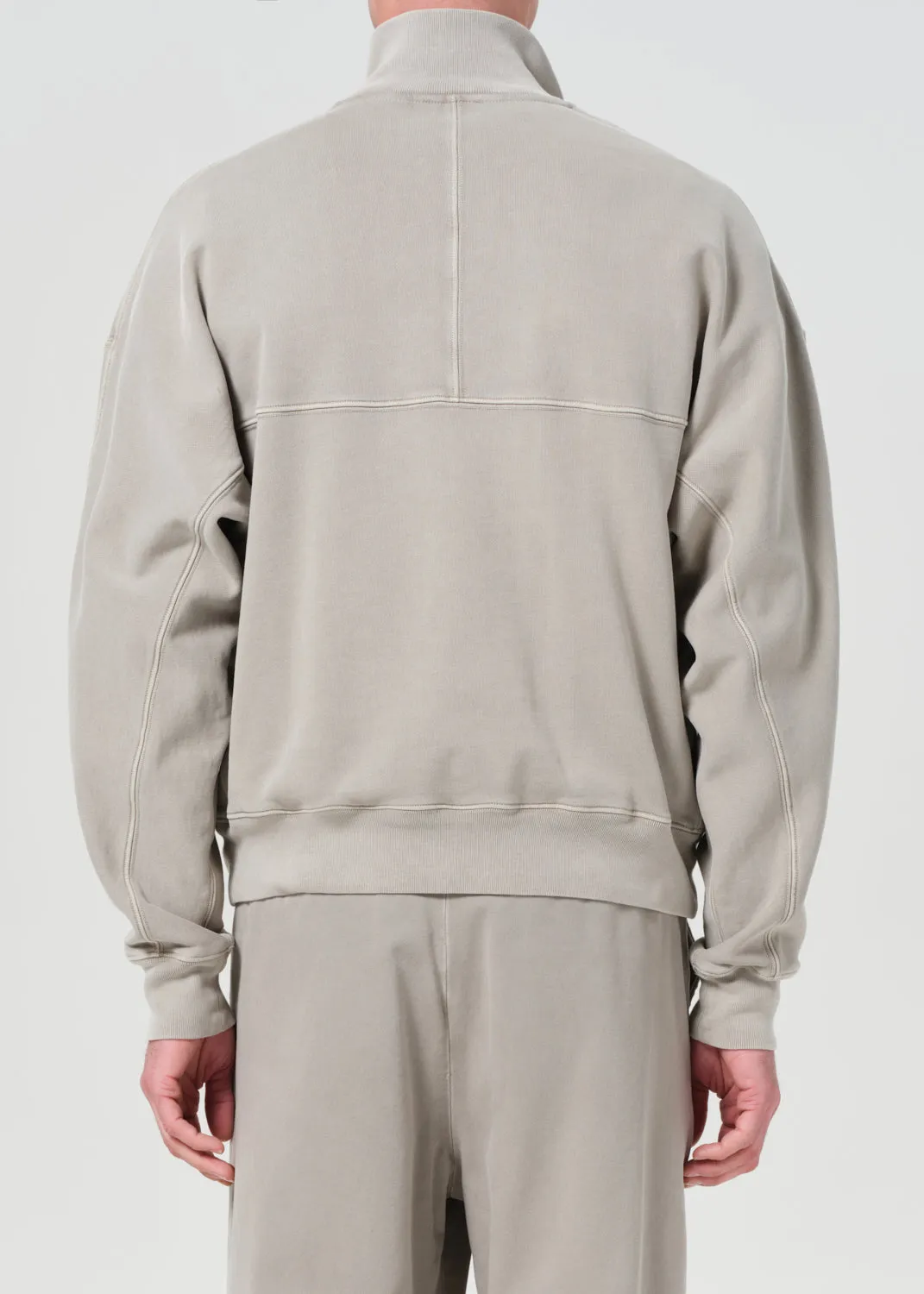 Idris Quarter Zip in Wicker sold by Agolde product image thumbnail 3