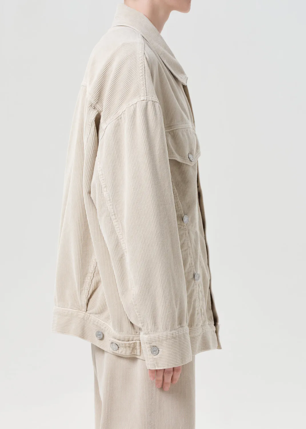 Reworked Wayne Jacket (Corduroy) in Rice Grass sold by Agolde product image thumbnail 3