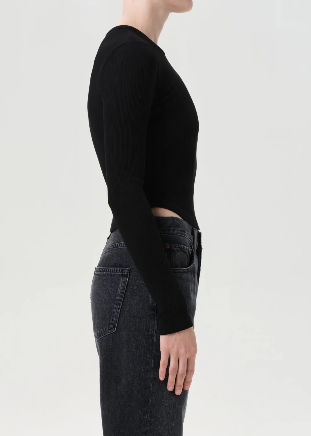 Neema Tee in Black sold by Agolde product image thumbnail 3