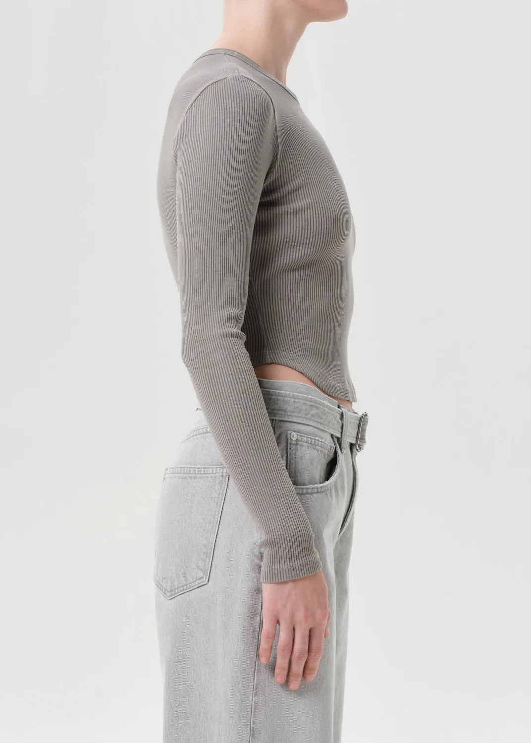 Neema Tee in Drab sold by Agolde product image thumbnail 3