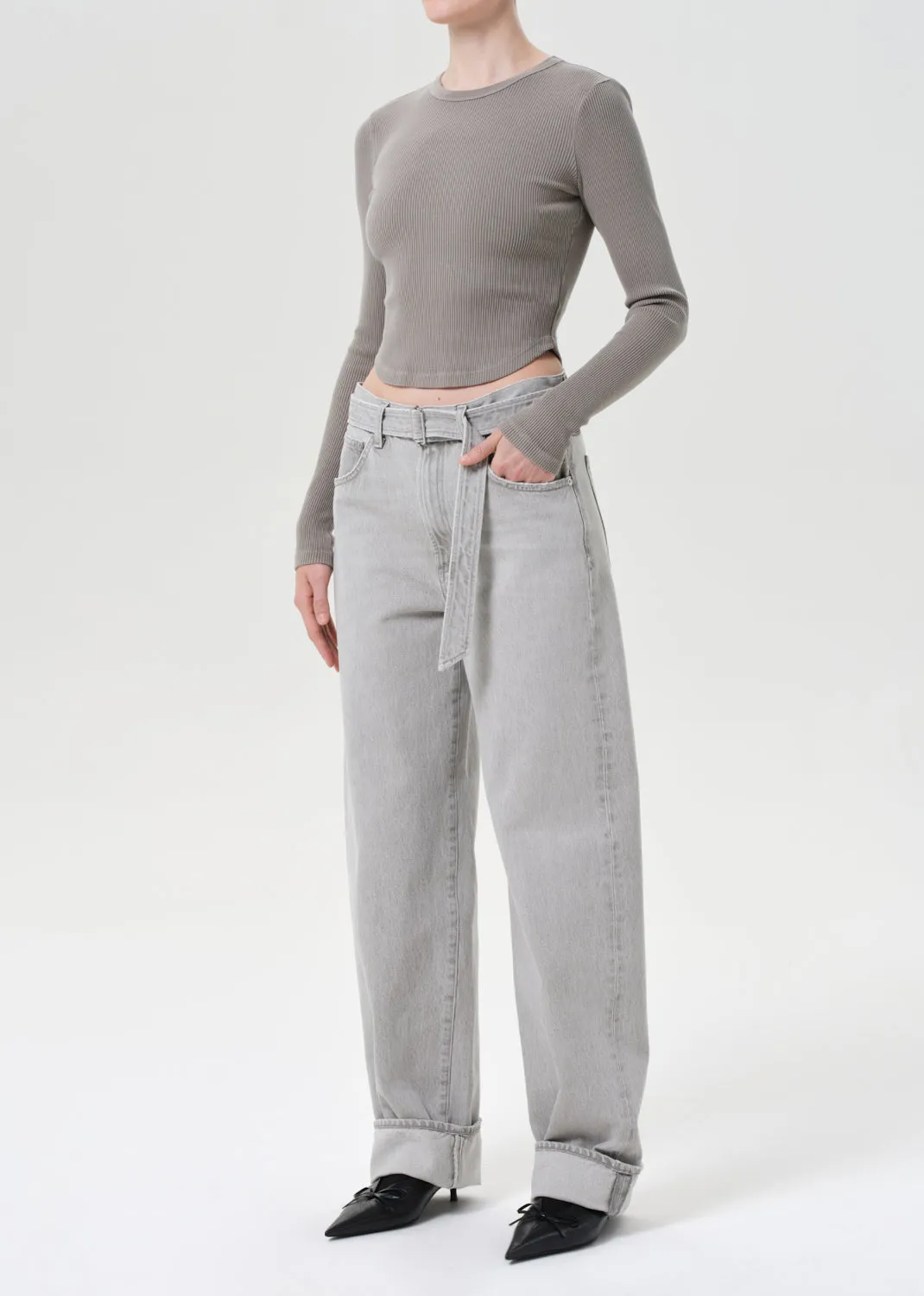 Neema Tee in Drab sold by Agolde product image thumbnail 4