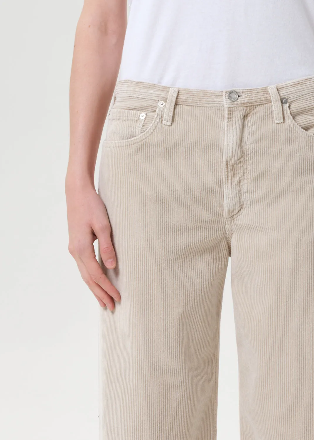 Keira Jean (Corduroy) in Rice Grass sold by Agolde product image thumbnail 5