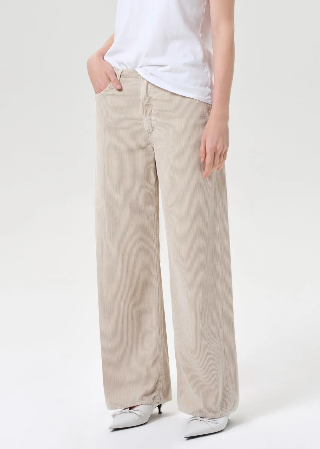 Keira Jean (Corduroy) in Rice Grass sold by Agolde product image thumbnail 4