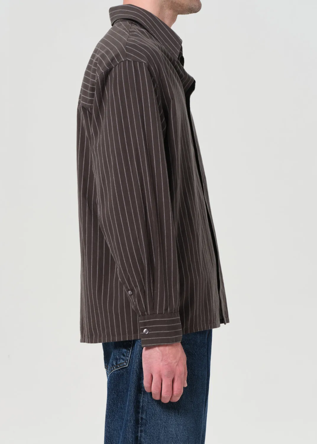Aurel Shirt in Banks Stripe sold by Agolde product image thumbnail 3