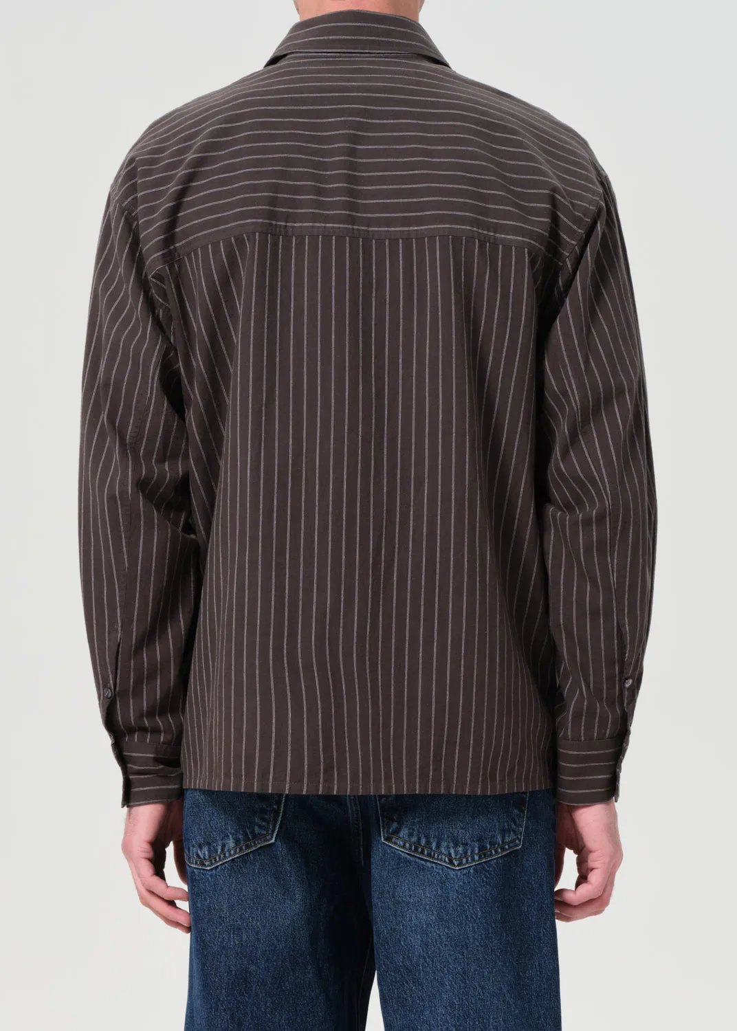 Aurel Shirt in Banks Stripe sold by Agolde product image thumbnail 4