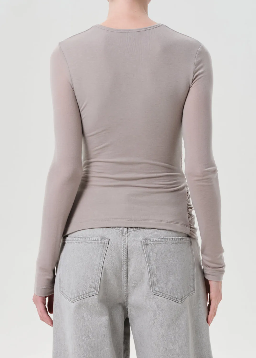 Eve Twist Tee in Dolphin sold by Agolde product image thumbnail 2