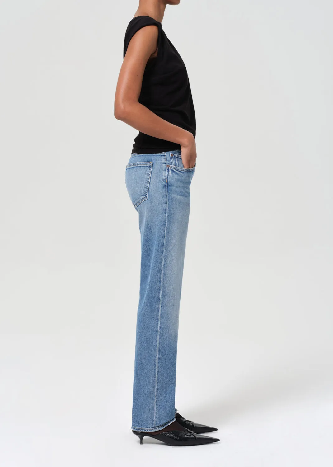 Low Rise Slim 29" (Weightless Stretch) in Kindle sold by Agolde product image thumbnail 3