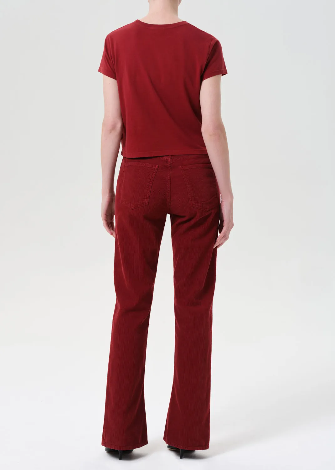 Mid Rise Kick Boot (Corduroy) in Brick sold by Agolde product image thumbnail 2