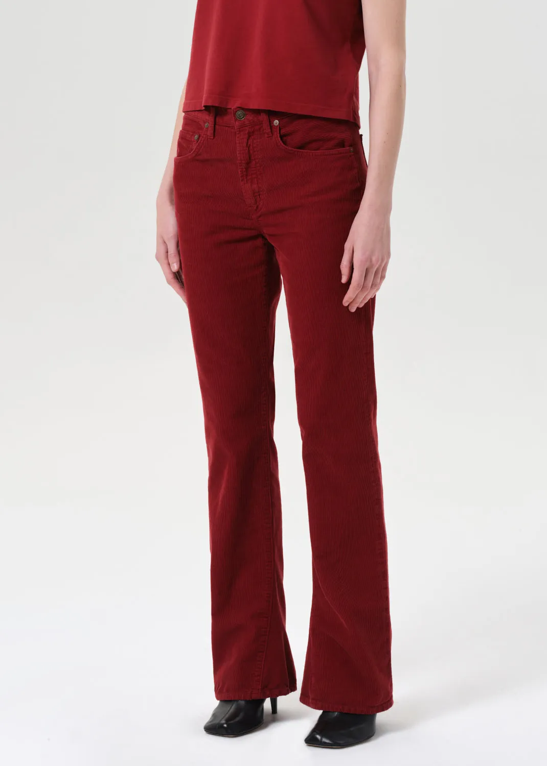 Mid Rise Kick Boot (Corduroy) in Brick sold by Agolde product image thumbnail 4