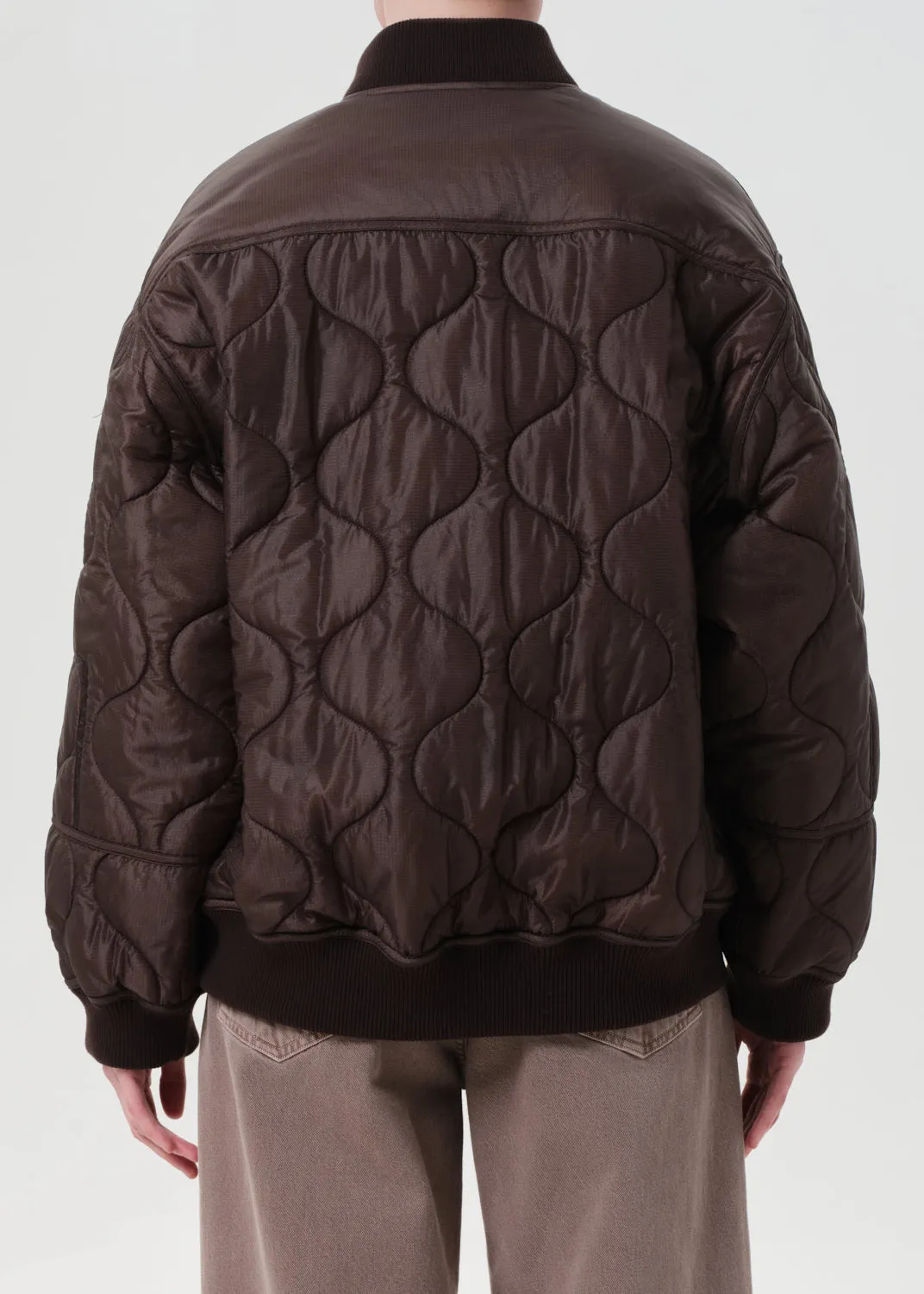 Isla Quilted Jacket in Bourbon sold by Agolde product image thumbnail 4
