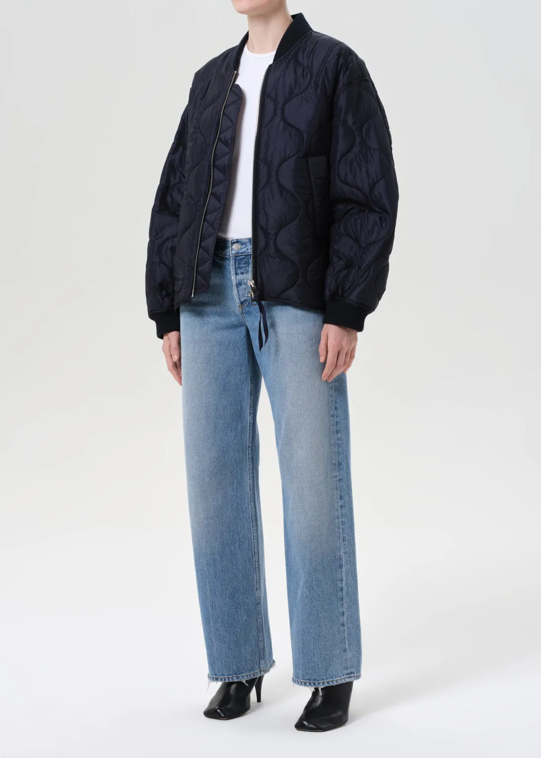 Isla Quilted Jacket in Ink sold by Agolde product image thumbnail 4