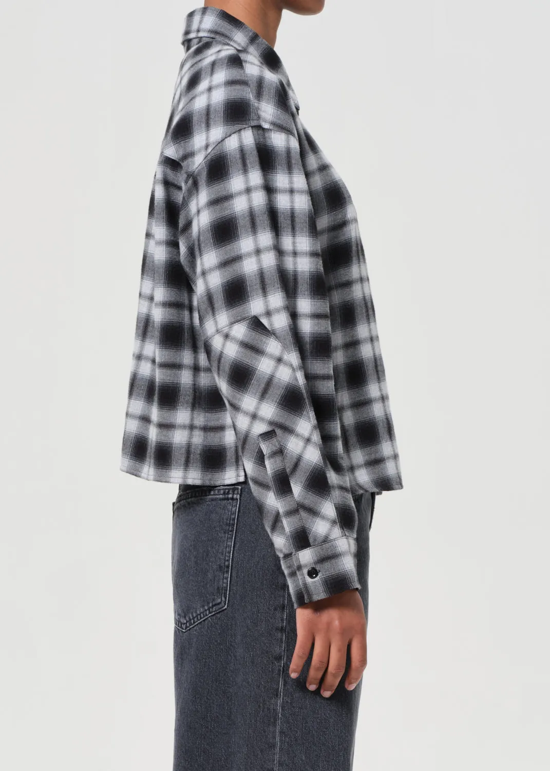 Comer Shirt in Nero Check sold by Agolde product image thumbnail 3