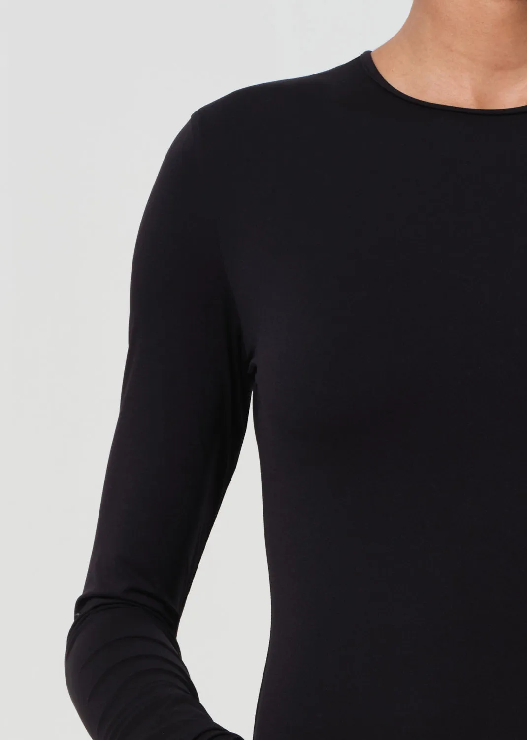 Aura Long Sleeve Bodysuit in Black sold by Agolde product image thumbnail 5