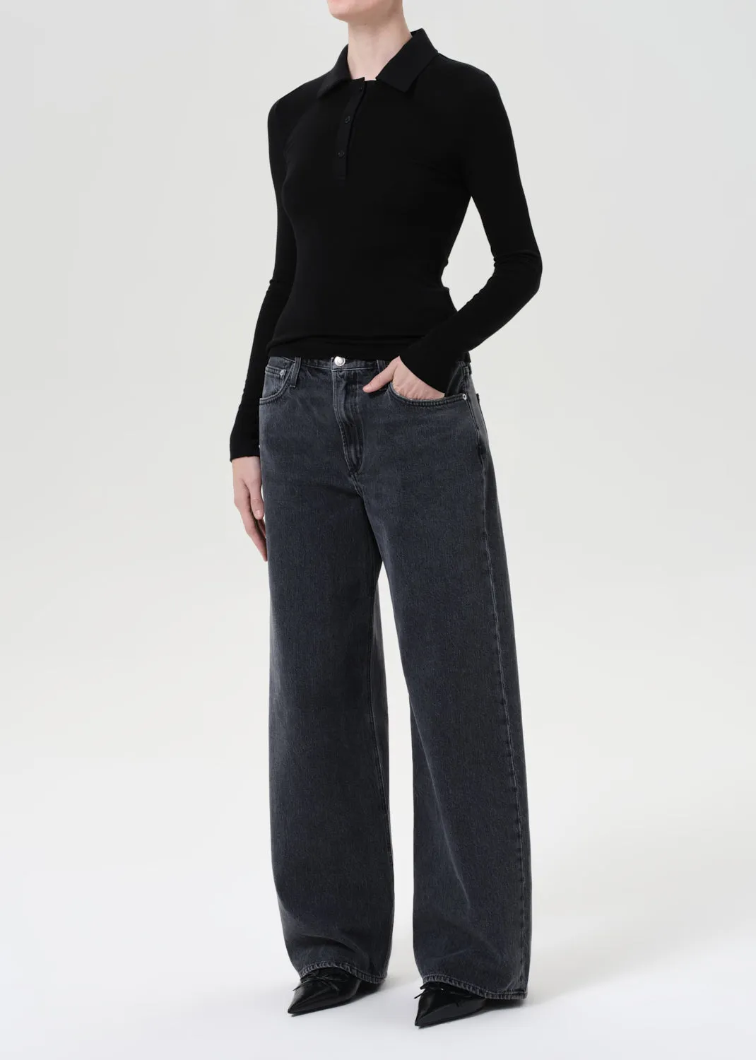 Amos Polo in Black sold by Agolde product image thumbnail 4